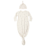 Knotted Baby Gown + Hat Set (Celestial)