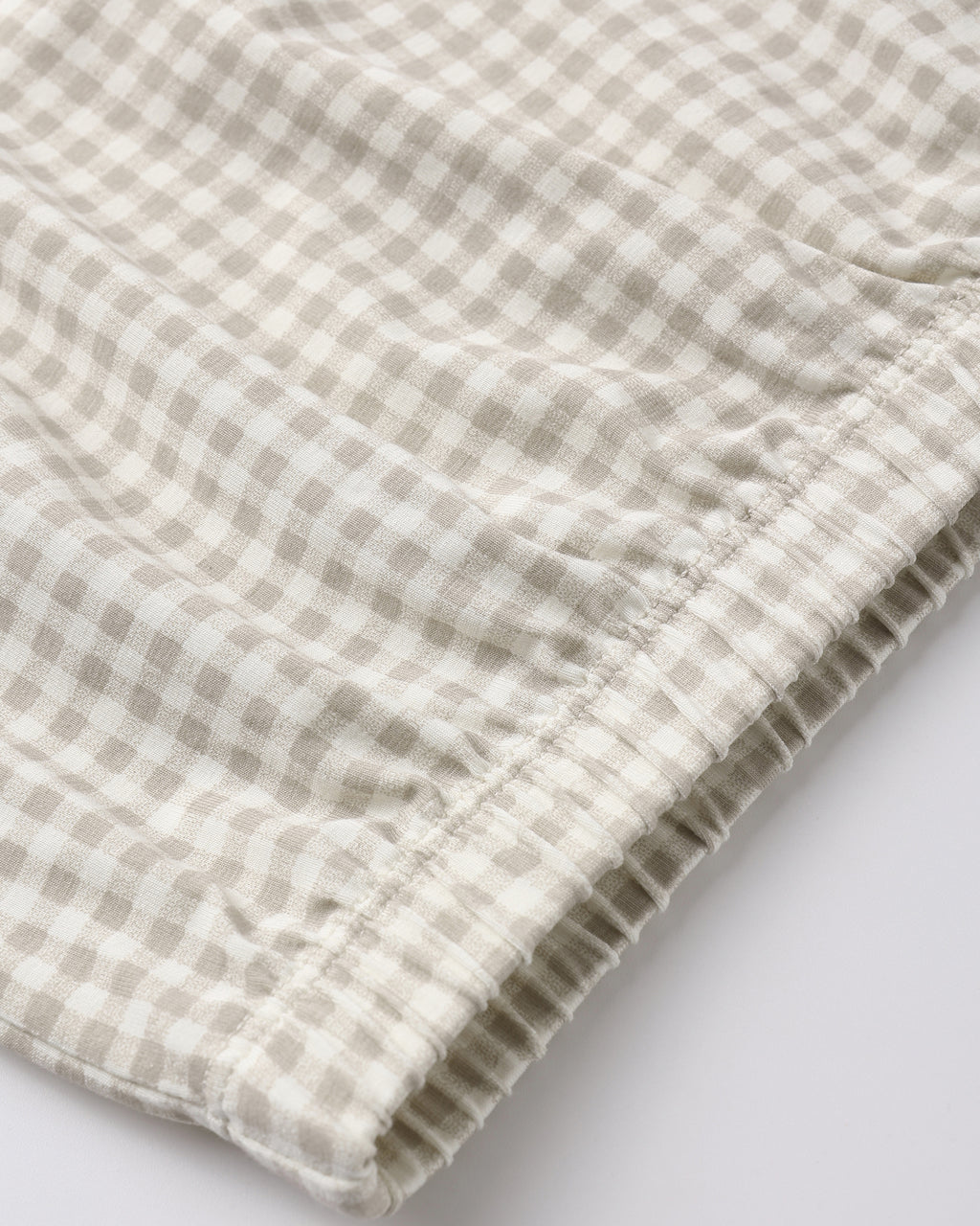 Bamboo Baby Gown + Hat Set (Oat Gingham)