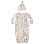 Bamboo Baby Gown + Hat Set (Wildflower)