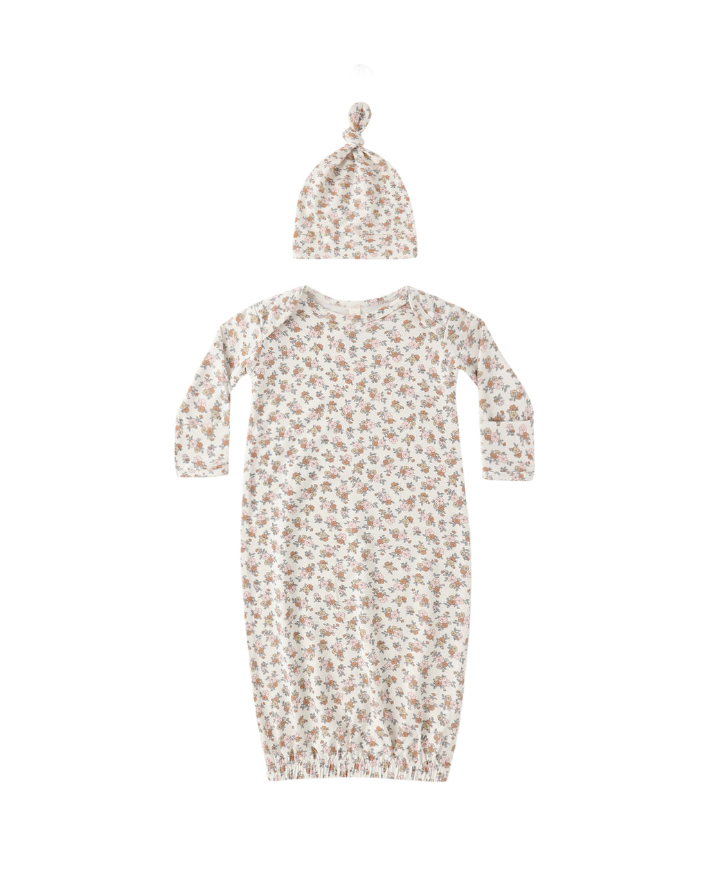 Bamboo Baby Gown + Hat Set (Wildflower)