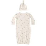 Bamboo Baby Gown + Hat Set (Elephants)