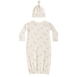 Bamboo Baby Gown + Hat Set (Elephants)