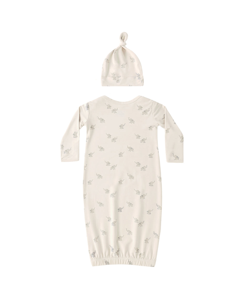 Bamboo Baby Gown + Hat Set (Elephants)