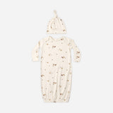 Bamboo Gown + Hat Set (Woodland)