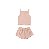 Pointelle Tank + Shortie Set (Melon)