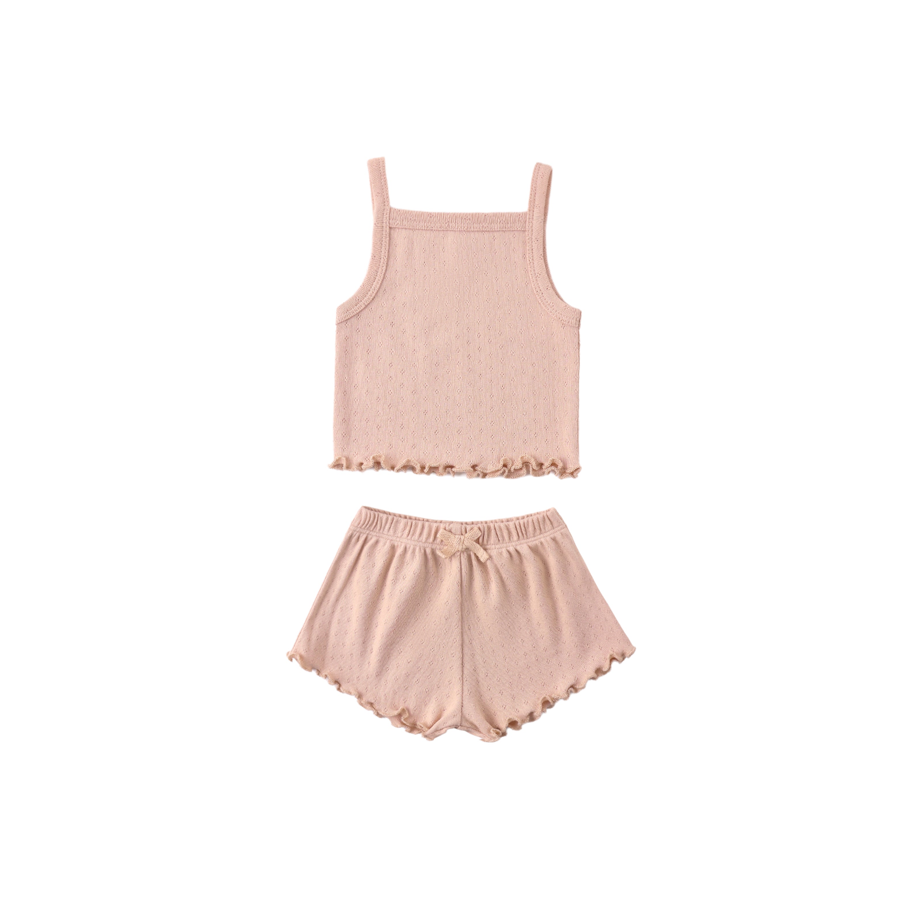 Pointelle Tank + Shortie Set (Melon)