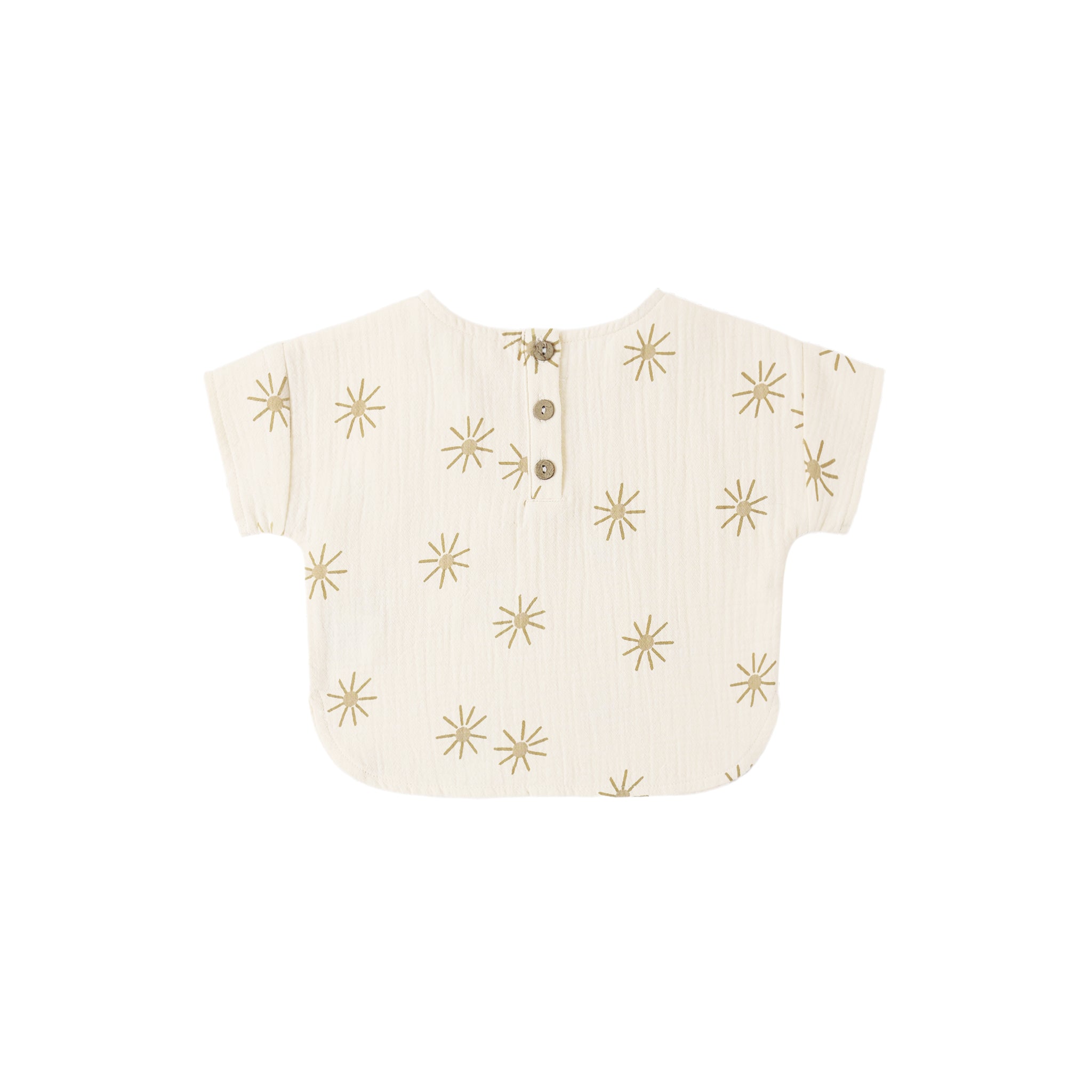 Woven Boxy Top (Sunburst)
