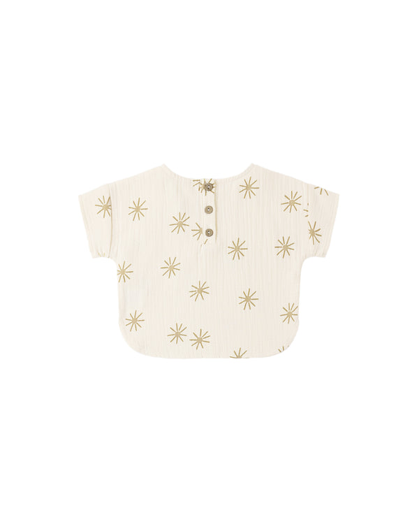 Woven Boxy Top (Sunburst)