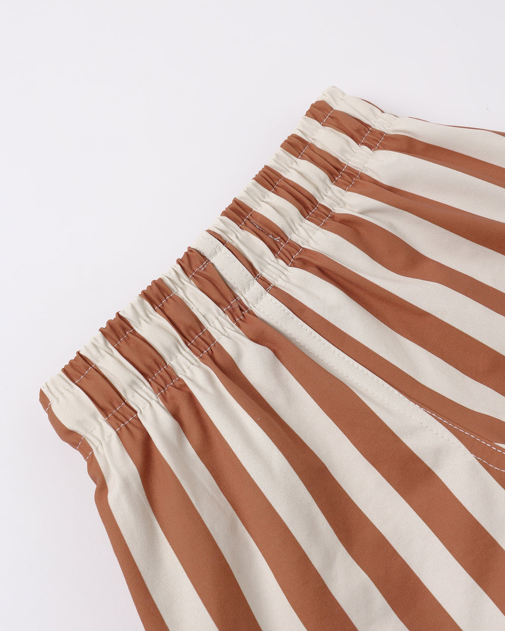 Boys Swim Short (Retro Poppy Stripe)