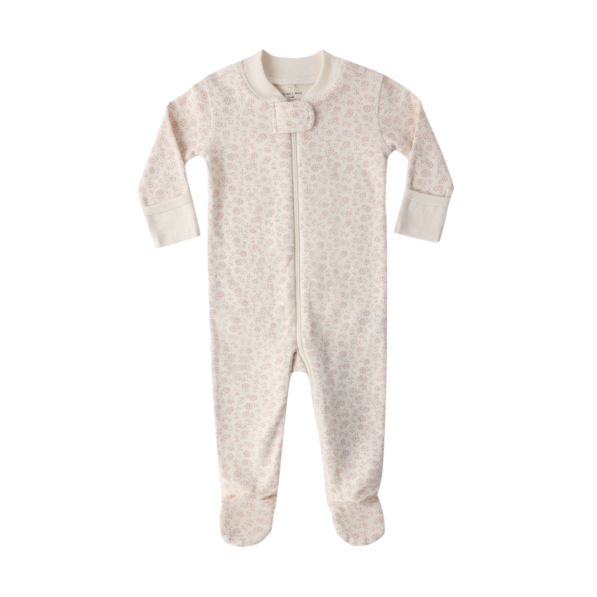 Zip Longsleeve Sleeper Footie (Ditsy)