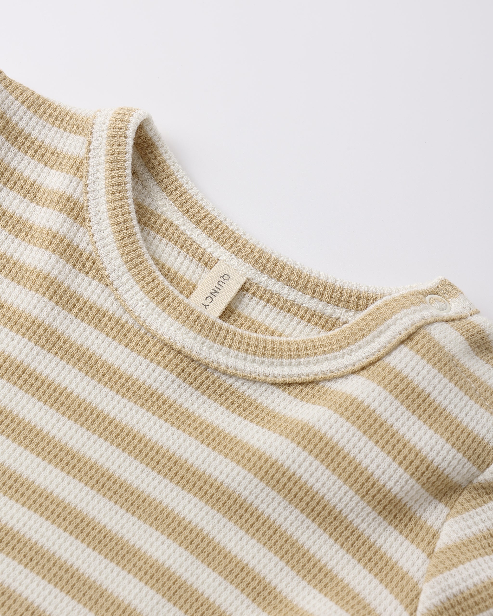 Waffle Top Pant Set (Butterscotch Stripe)