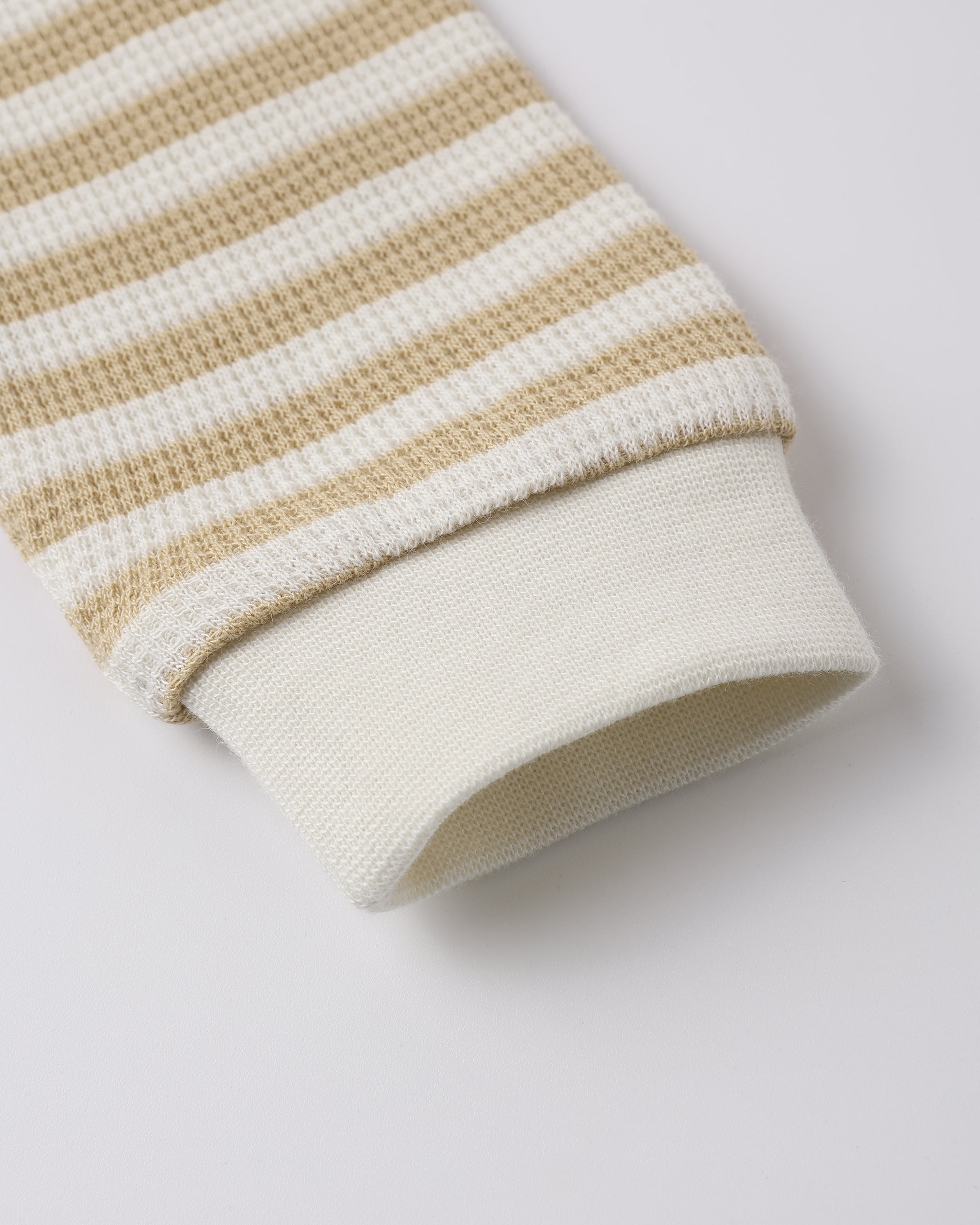 Waffle Top Pant Set (Butterscotch Stripe)