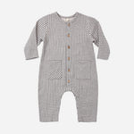 Pocketed Woven Jumpsuit (Midnight Gingham)