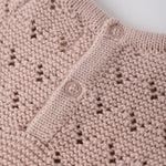 Pointelle Ruffle Romper (Blush)