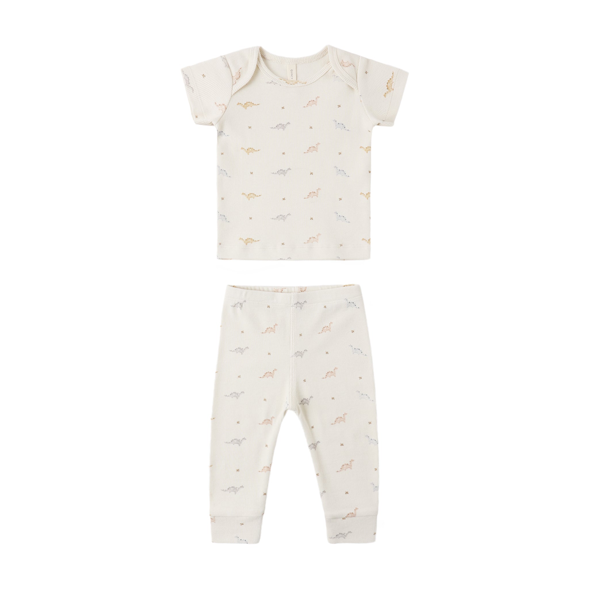 Ribbed Short Sleeve Tee + Legging Set (Dinos)