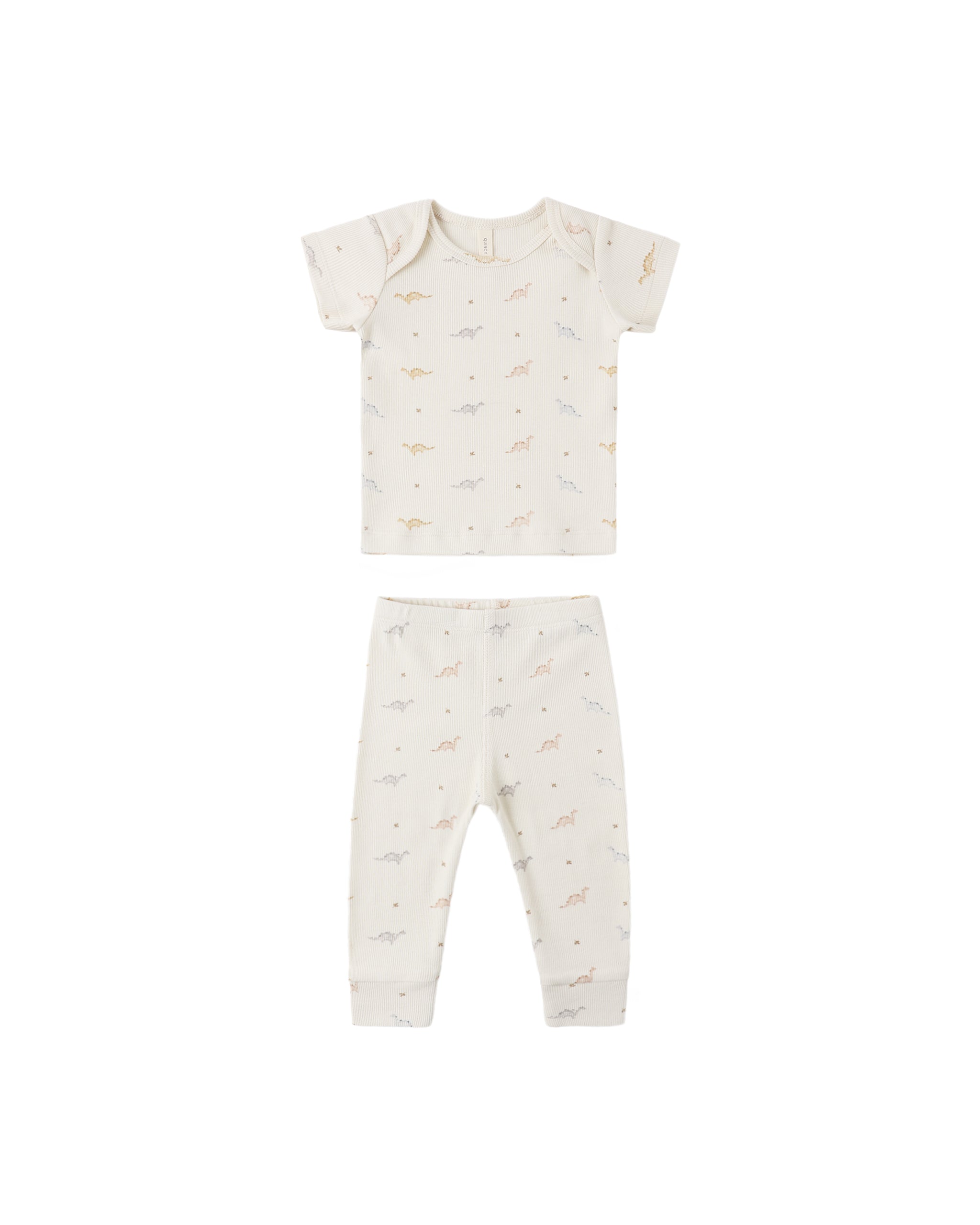 Ribbed Short Sleeve Tee + Legging Set (Dinos)