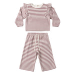 Ruffle Cozy Set (Mulberry Stripe)