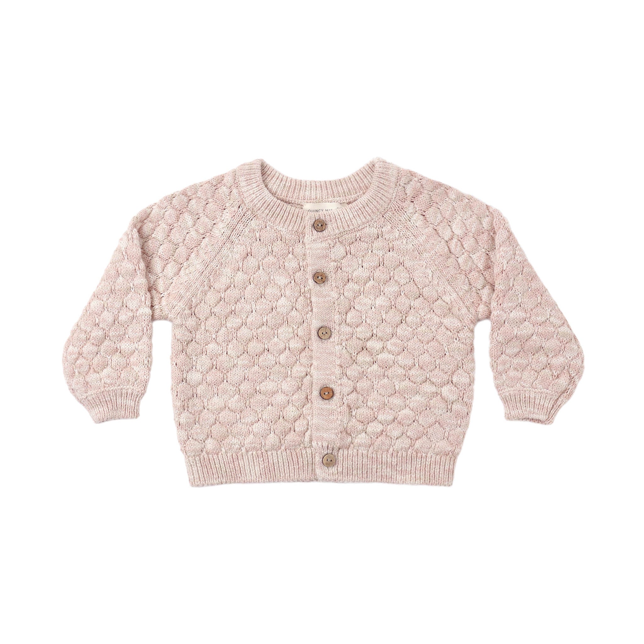 Bubble Knit Cardigan (Dusty Rose Speckle)