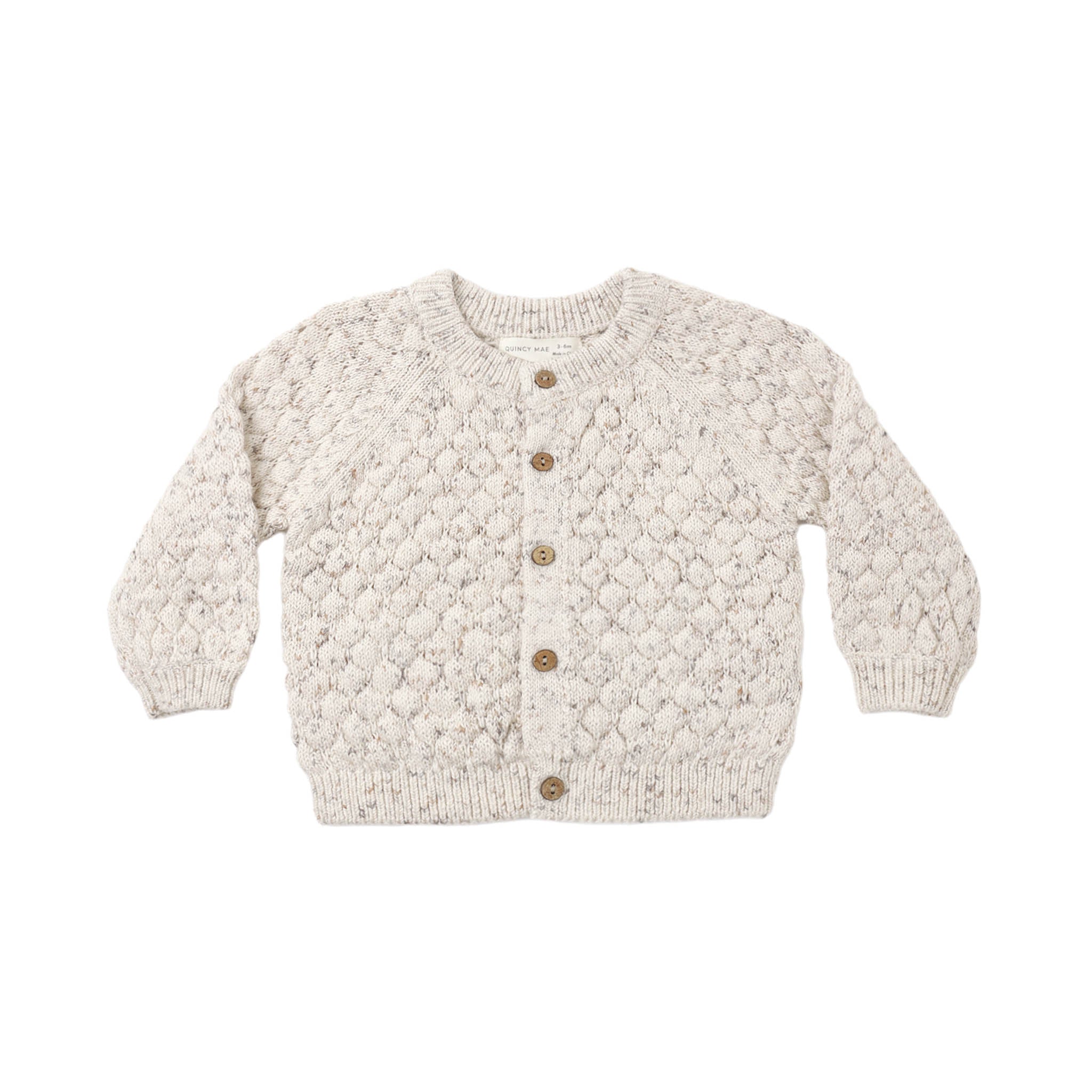 Bubble Knit Cardigan (Natural Confetti)