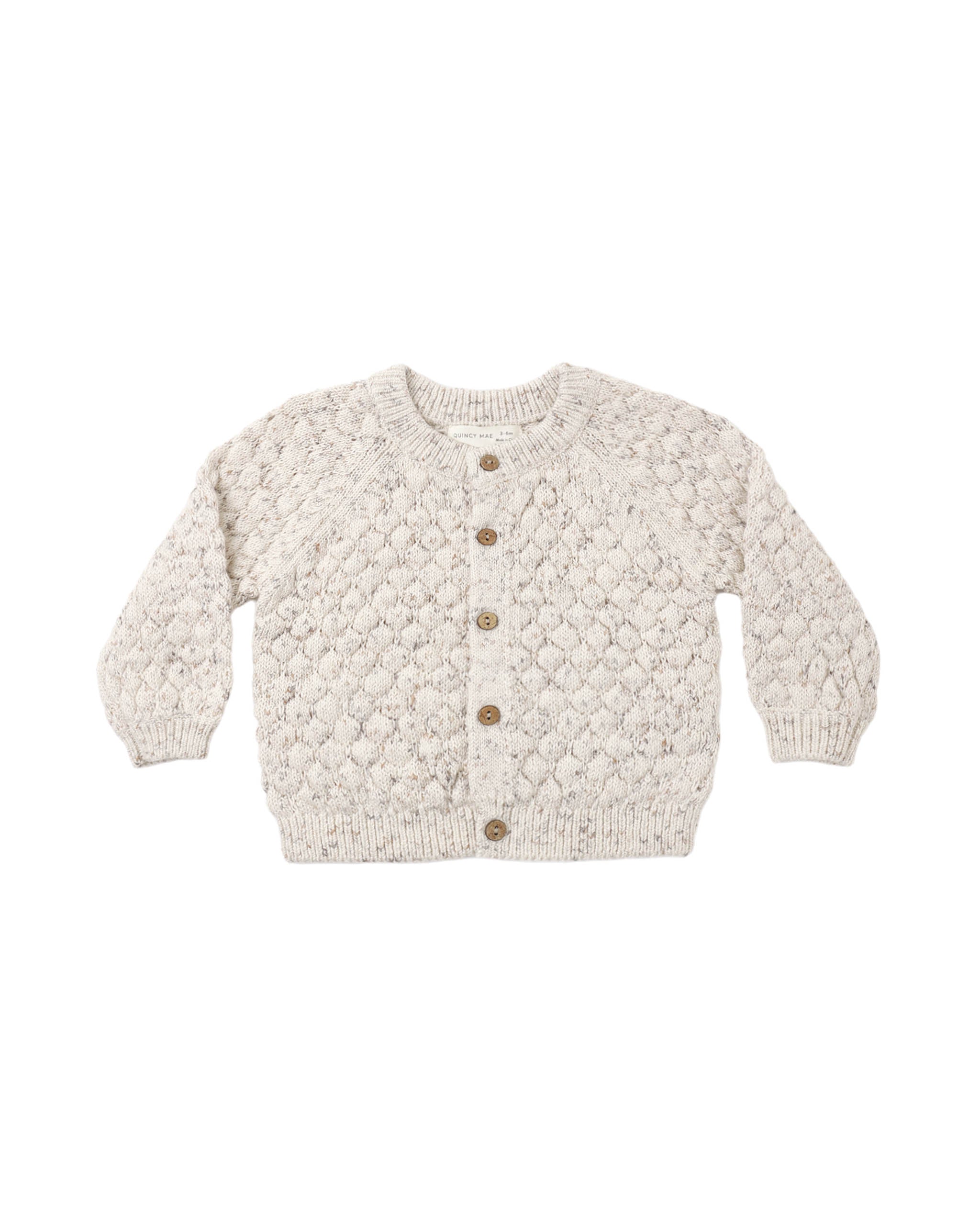 Bubble Knit Cardigan (Natural Confetti)