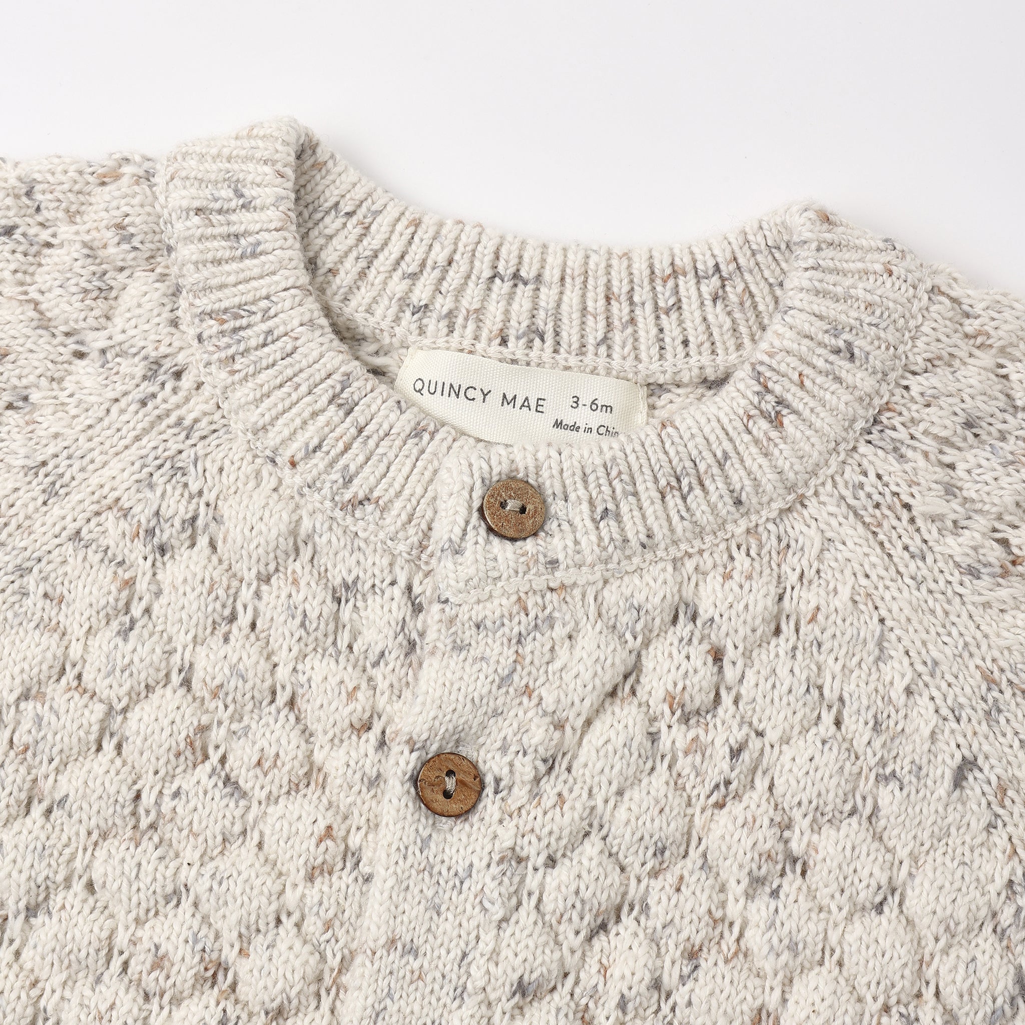 Bubble Knit Cardigan (Natural Confetti)