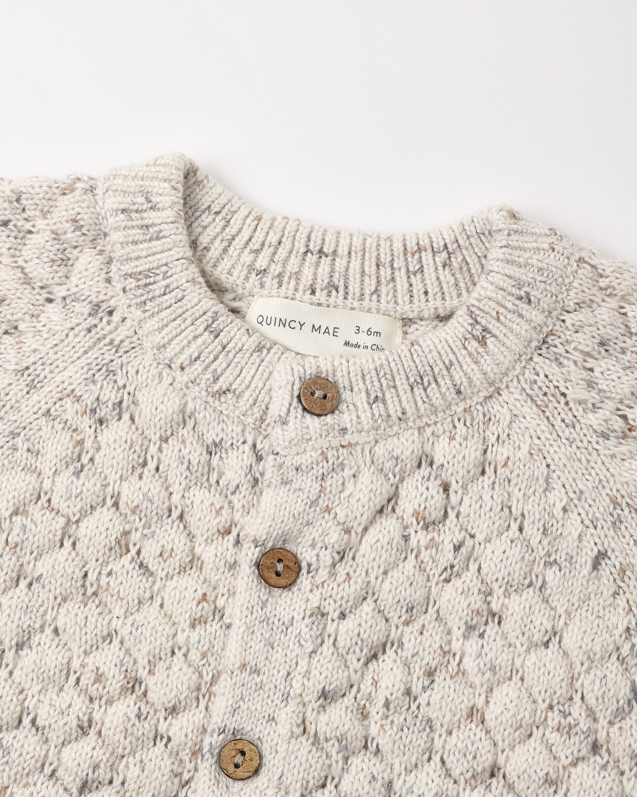 Bubble Knit Cardigan (Natural Confetti)