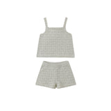 Pointelle Knit Tank + Short Set (Sage)