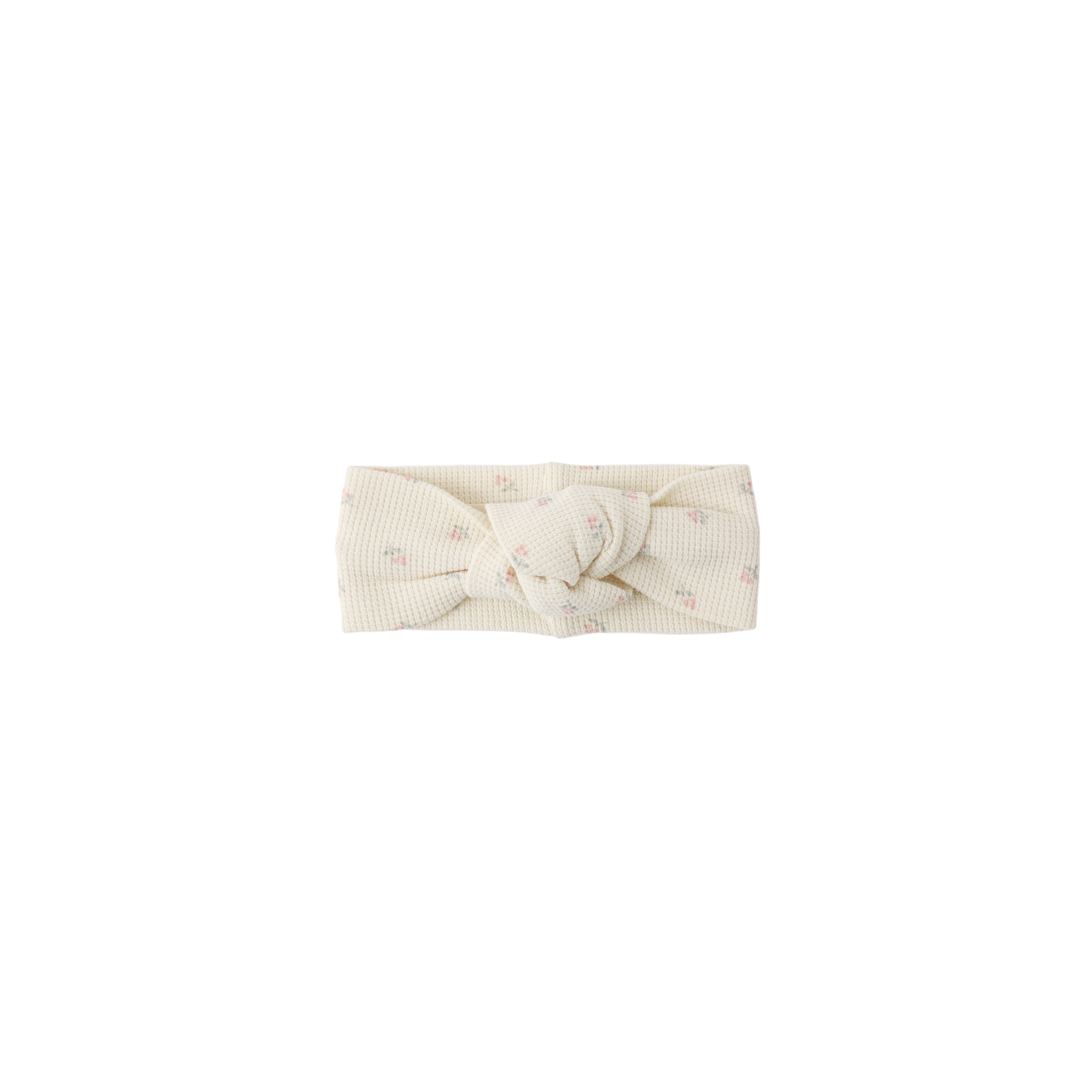 Waffle Knotted Headband (Mauve Ditsy)
