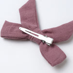 Bow with Clip, Set Of Three (Mulberry, Lilac, Ocean)