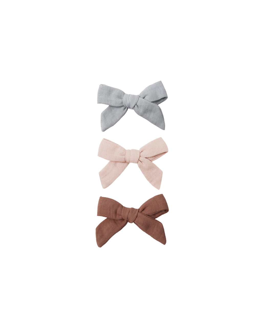 Set of 3 Bows with Clip (Sky, Blush, Poppy)