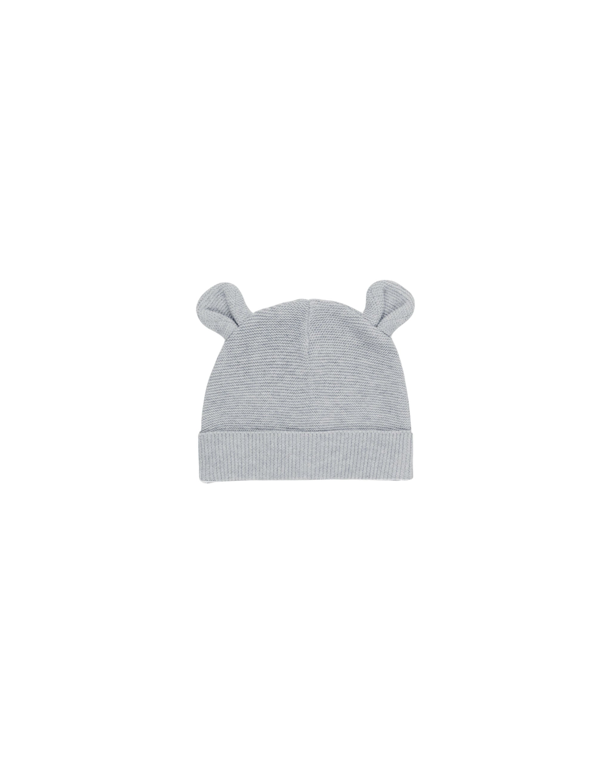 Baby Bear Beanie (Heathered Dusty Blue)