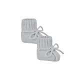 Knit Booties (Heathered Dusty Blue)
