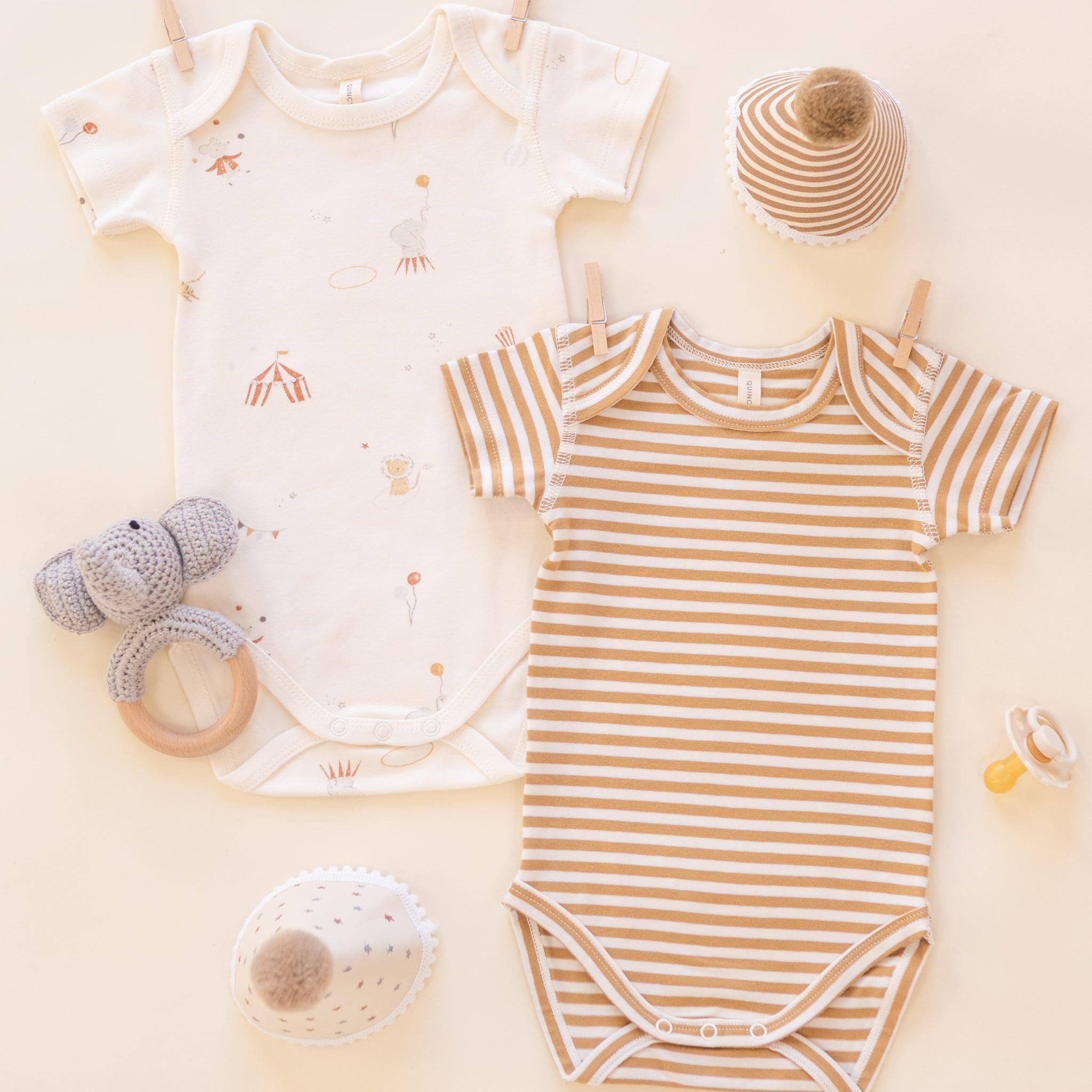 Short Sleeve Bodysuit Pack (Carnival, Honey Stripe)