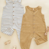 Waffle Jumpsuit (Sky Stripe)