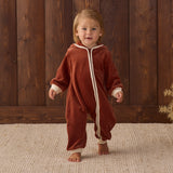 Velour Zip Jumpsuit (Redwood)