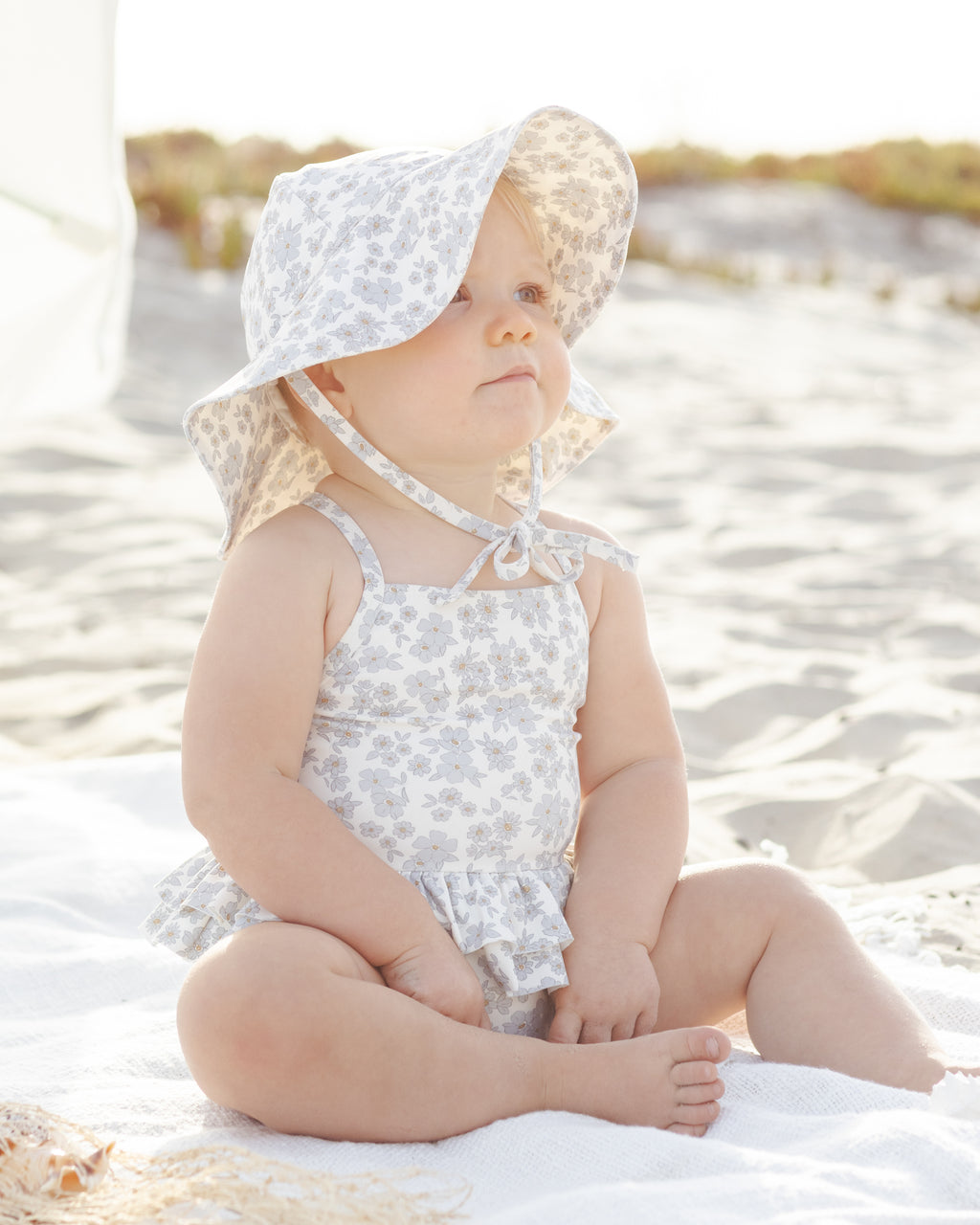 Sun Hat (Blue Floral)