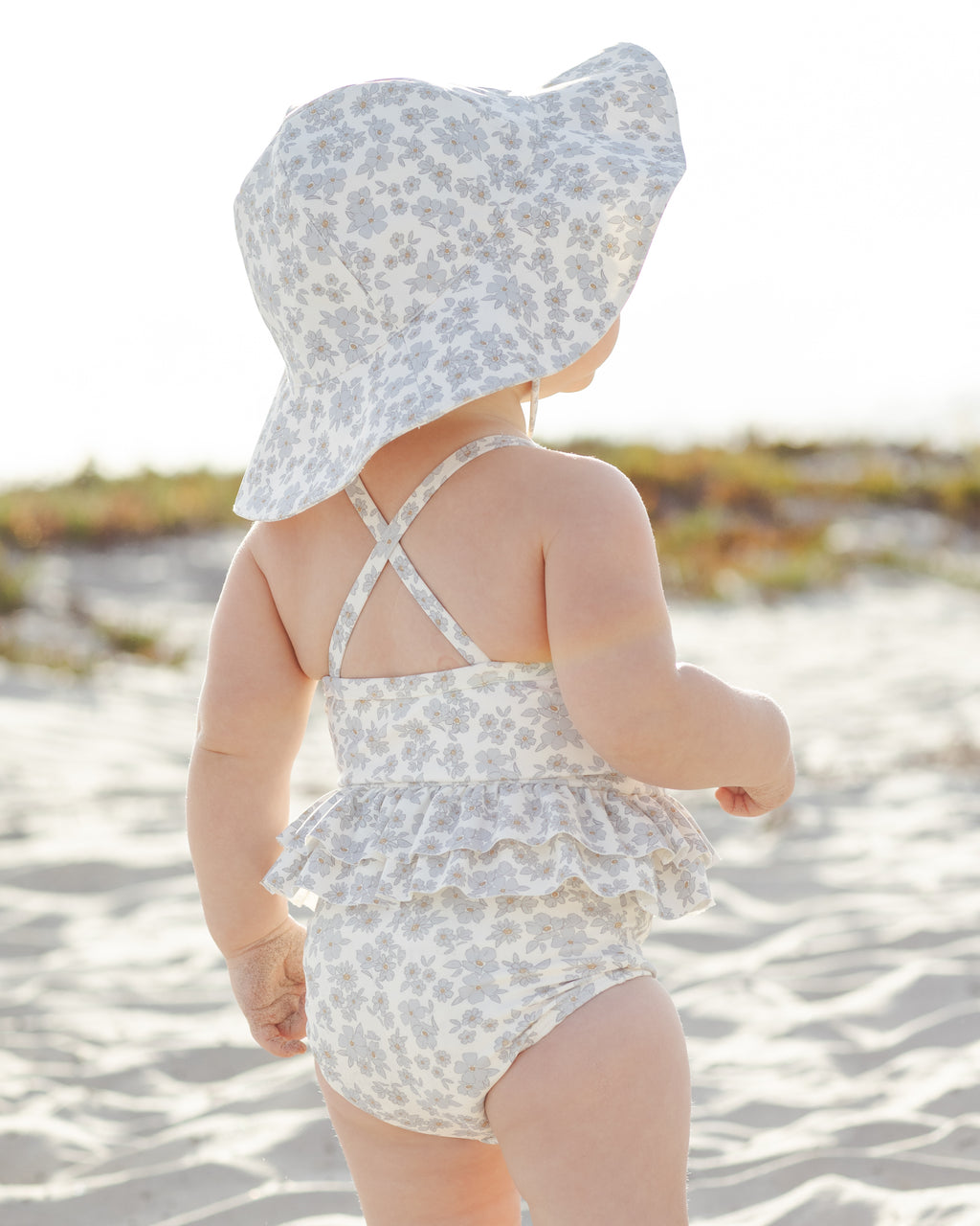Sun Hat (Blue Floral)