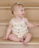 Waffle Cinch Romper (Confetti Hearts)