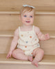 Waffle Cinch Romper (Confetti Hearts)