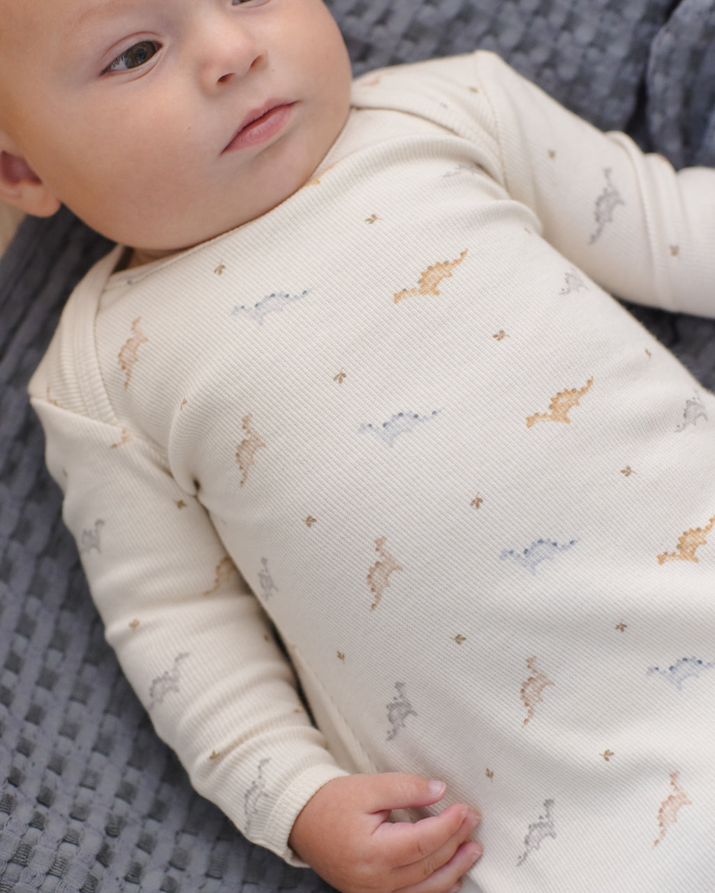 Knotted Baby Gown + Hat Set (Dinos)
