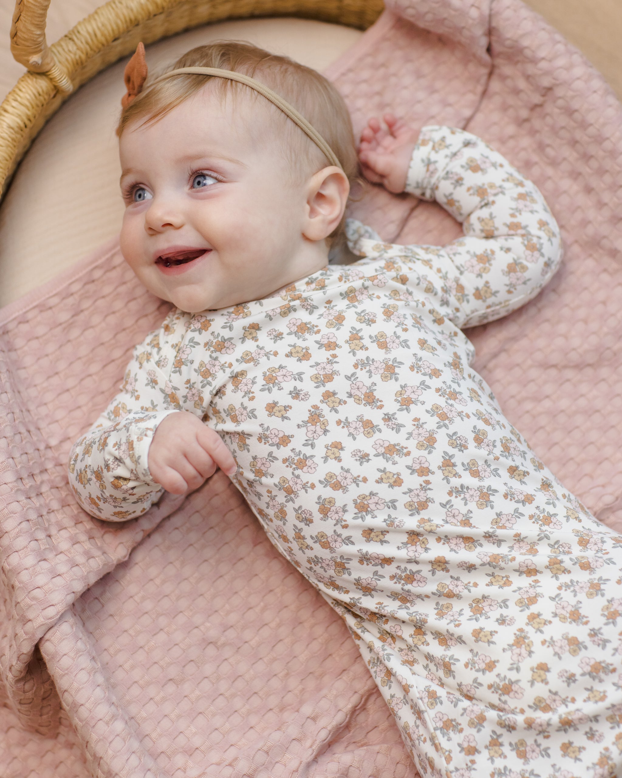 Bamboo Baby Gown + Hat Set (Wildflower)