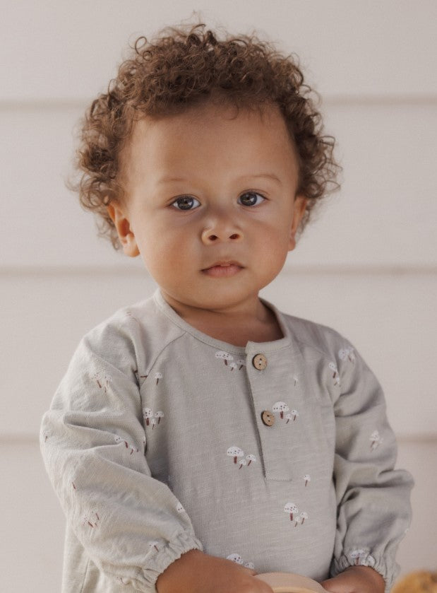 Henley Jumpsuit (Mushrooms)