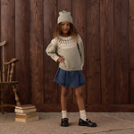 Pleated Denim Skirt (Indigo)