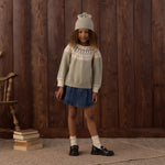 Pleated Denim Skirt (Indigo)