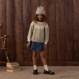 Pleated Denim Skirt (Indigo)