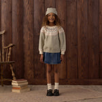 Pleated Denim Skirt (Indigo)