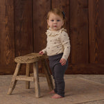 Ruffle Collar Bodysuit (Natural Ditsy)