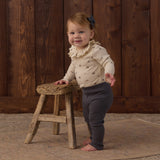 Ruffle Collar Bodysuit (Natural Ditsy)