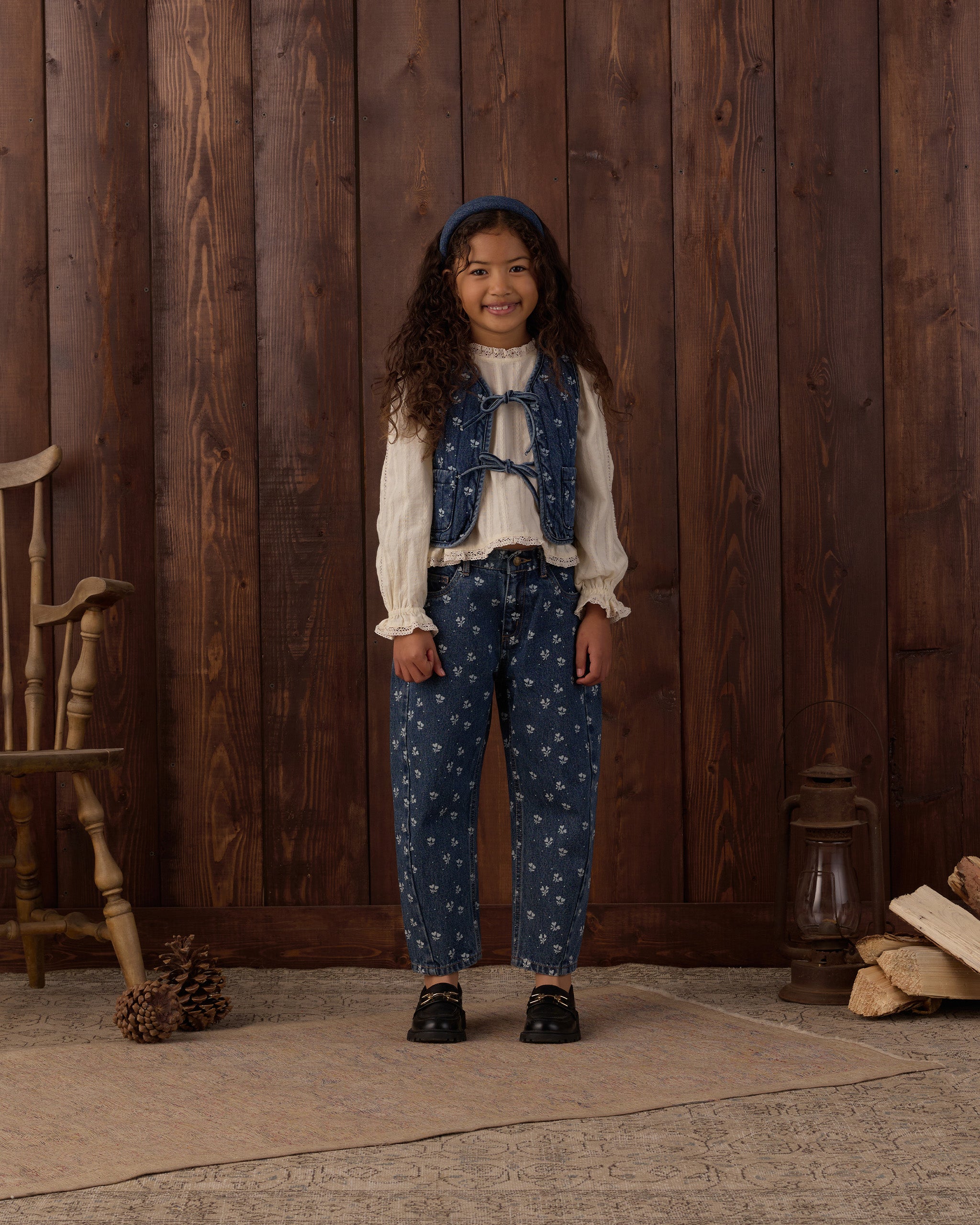 Denim Vest (Heart Ditsy)