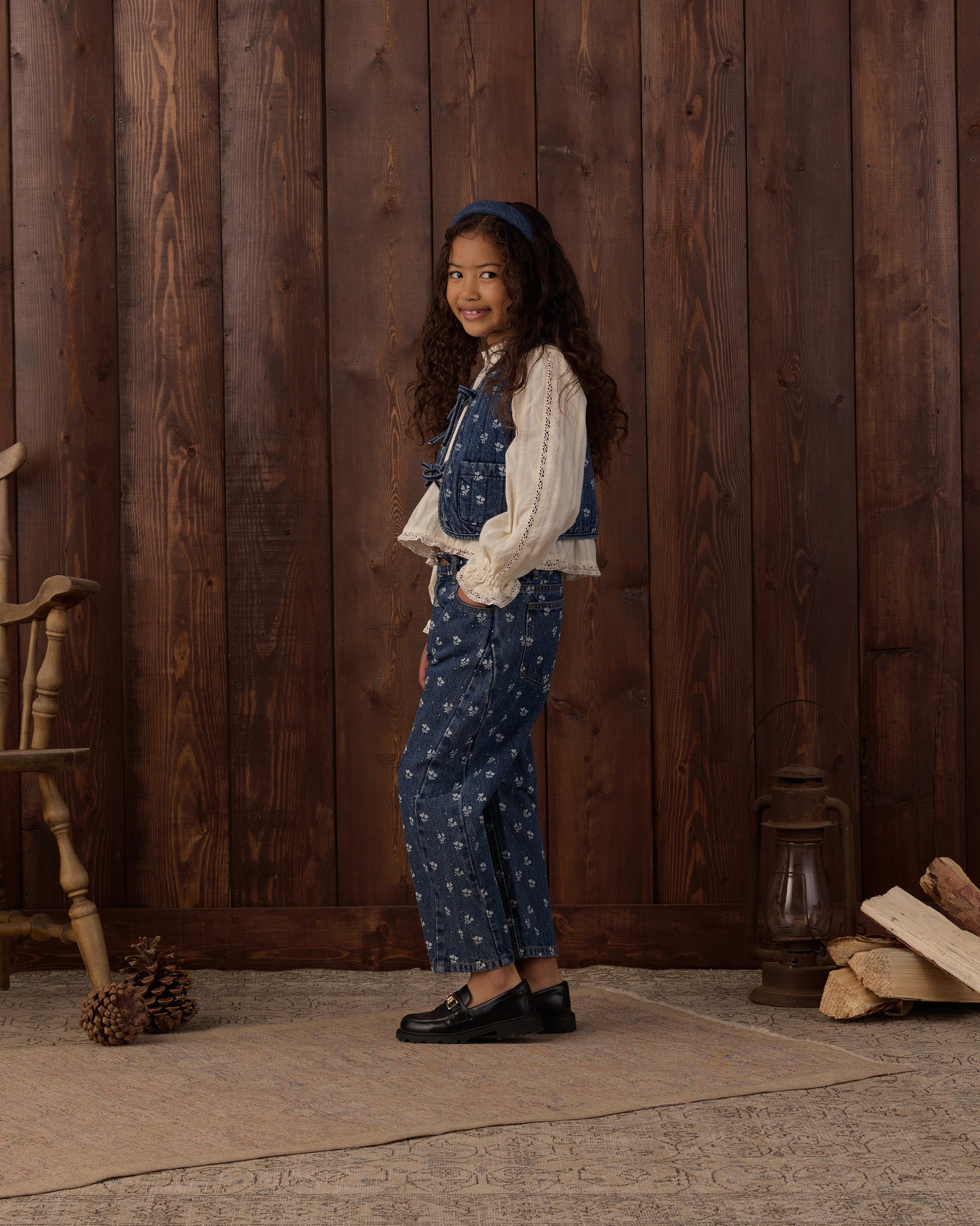 Denim Vest (Heart Ditsy)